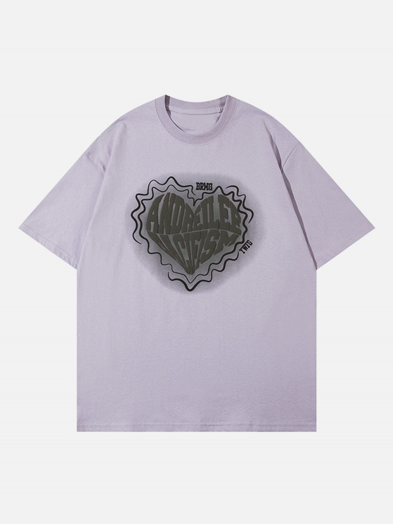 T Shirts Aelfric Eden Foam Heart Print Tee Blanche | QRM-22082337